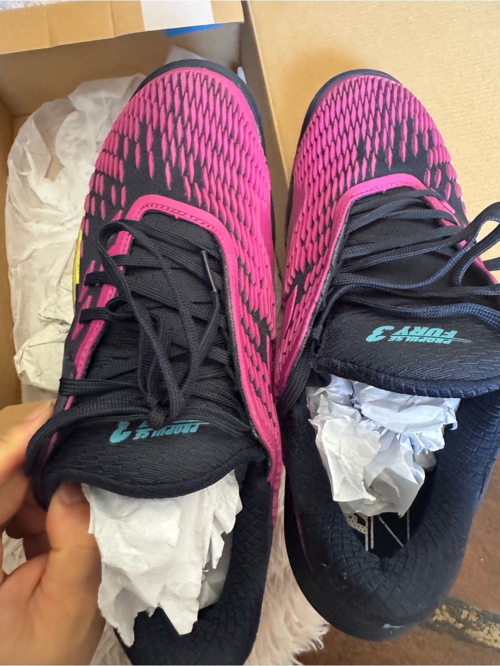 Men's Athletic Sneakers in Pink and Black - Lightweight Support